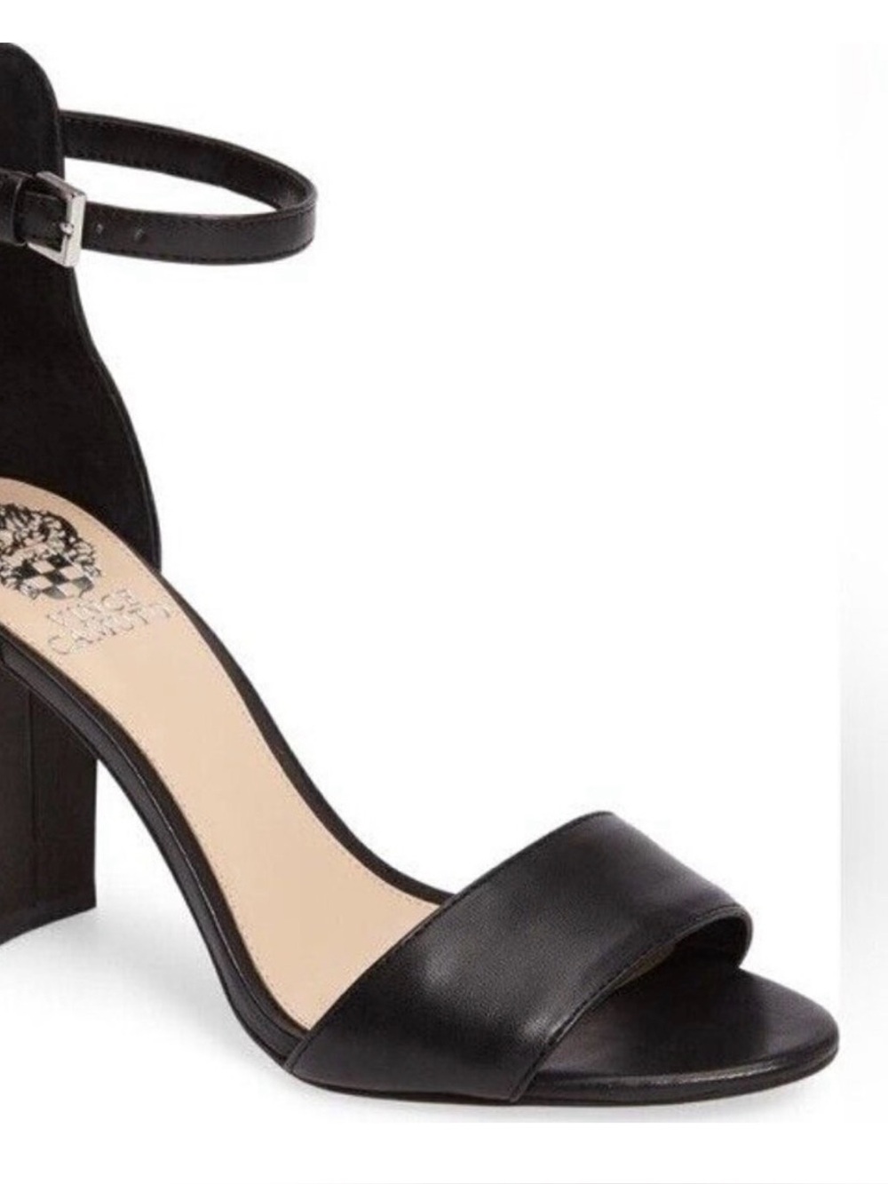 Vince Camuto "Margry" black Block Heel Ankle Strap Women New Sandal! Size 11